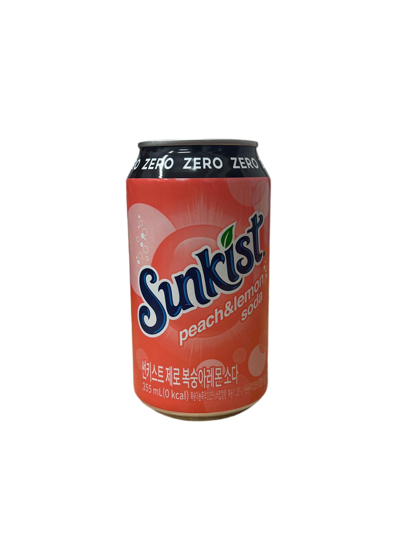 Sunkist Zero Peach & Lemon Soda Korea 355ml