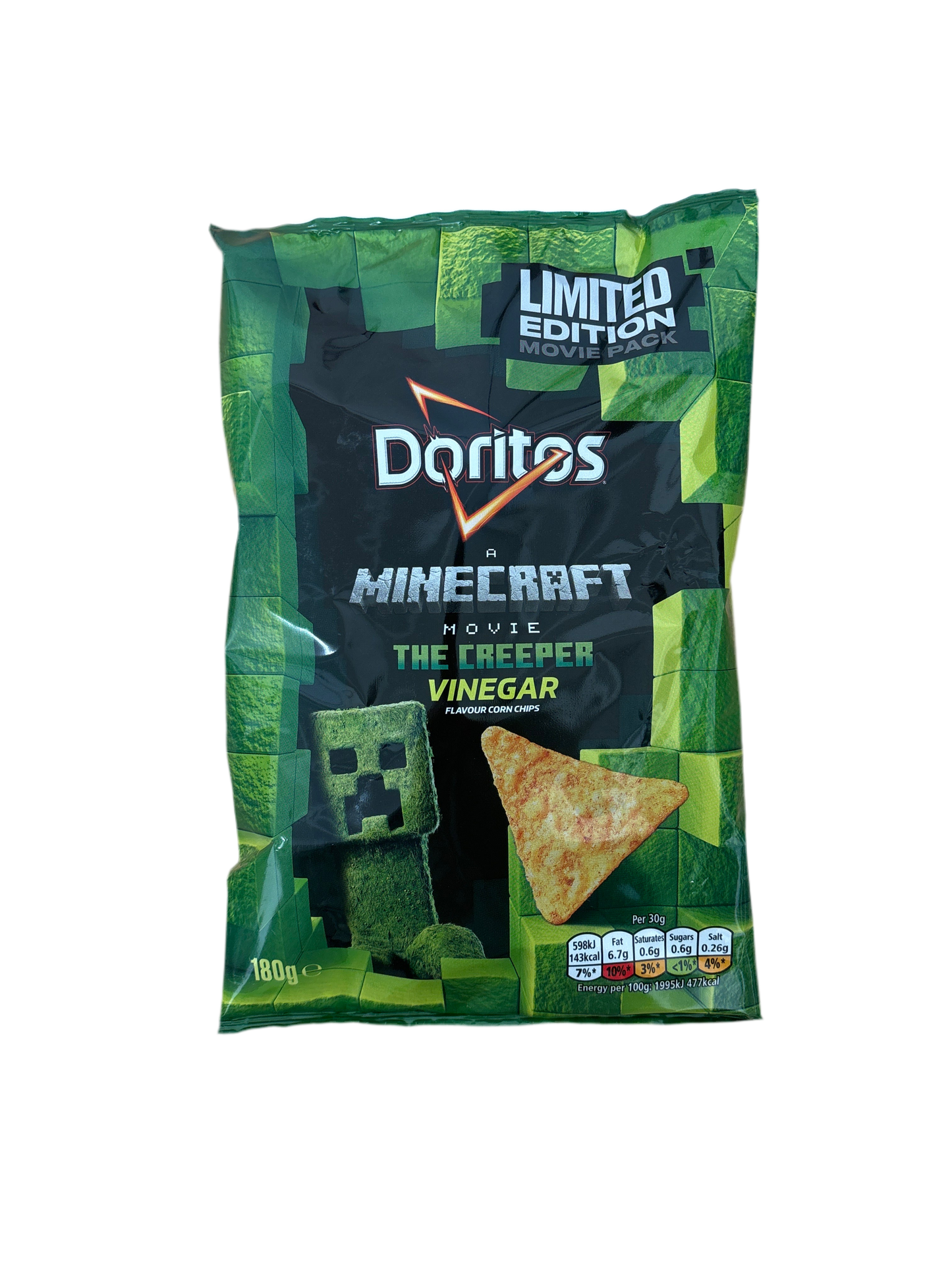 Doritos Minecraft Zingy Vinegar Blast Crisps 180g BRUCHWARE CHIPS ZUM TEIL ZERBRÖSELT!!!