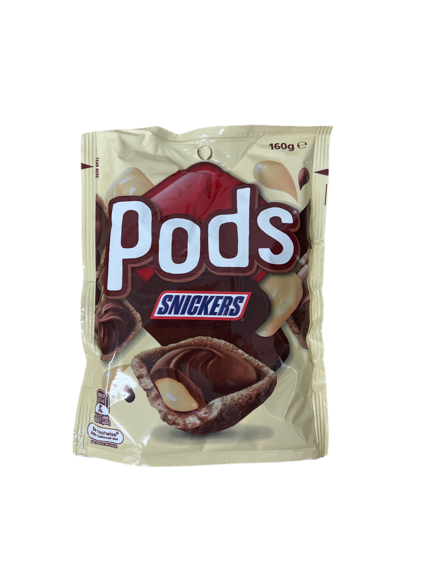 Pods Snickers Australien 160g MHD 07.09.2026