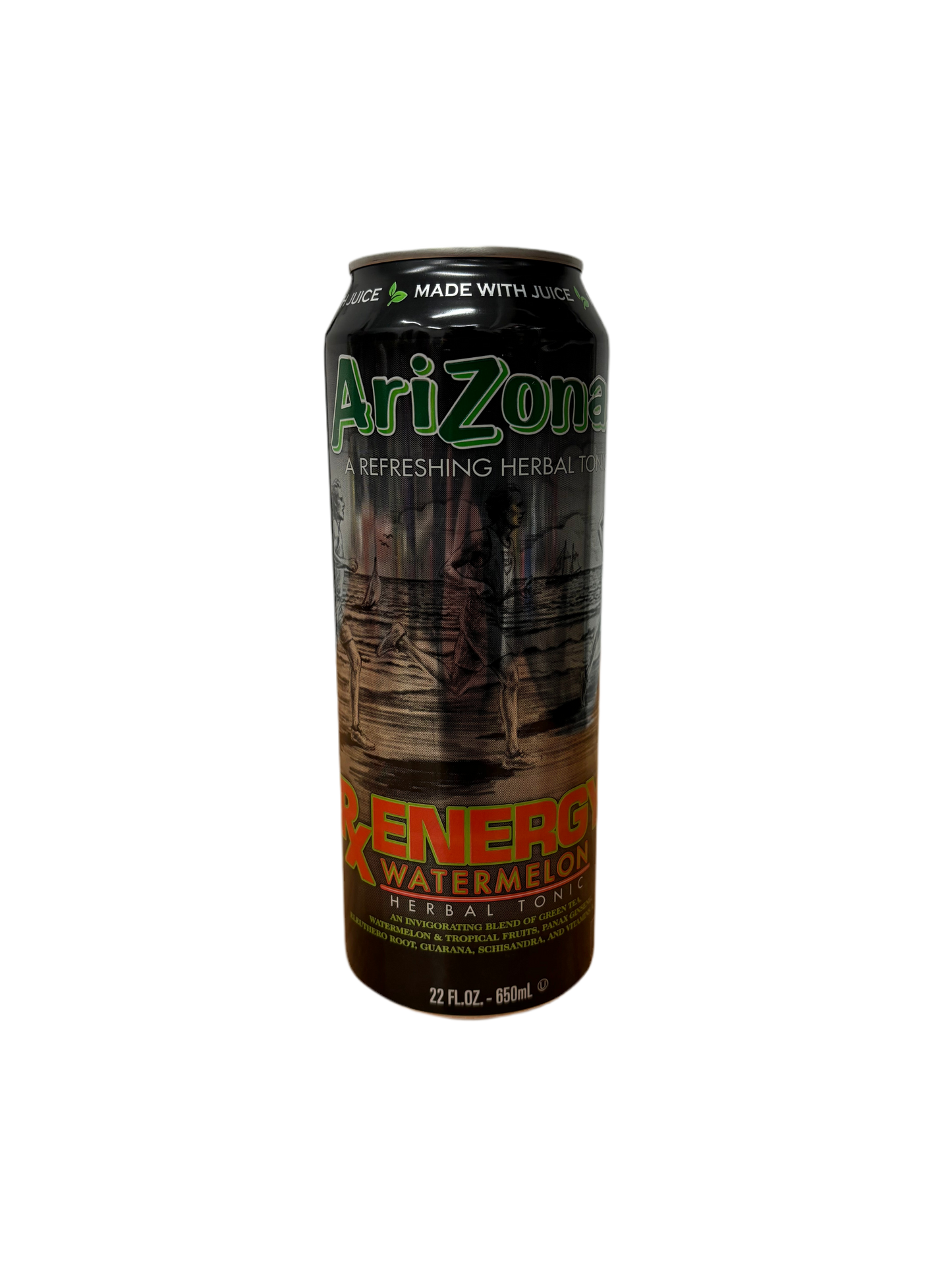 Arizona RX Energy Watermelon Tea Can USA 650ml