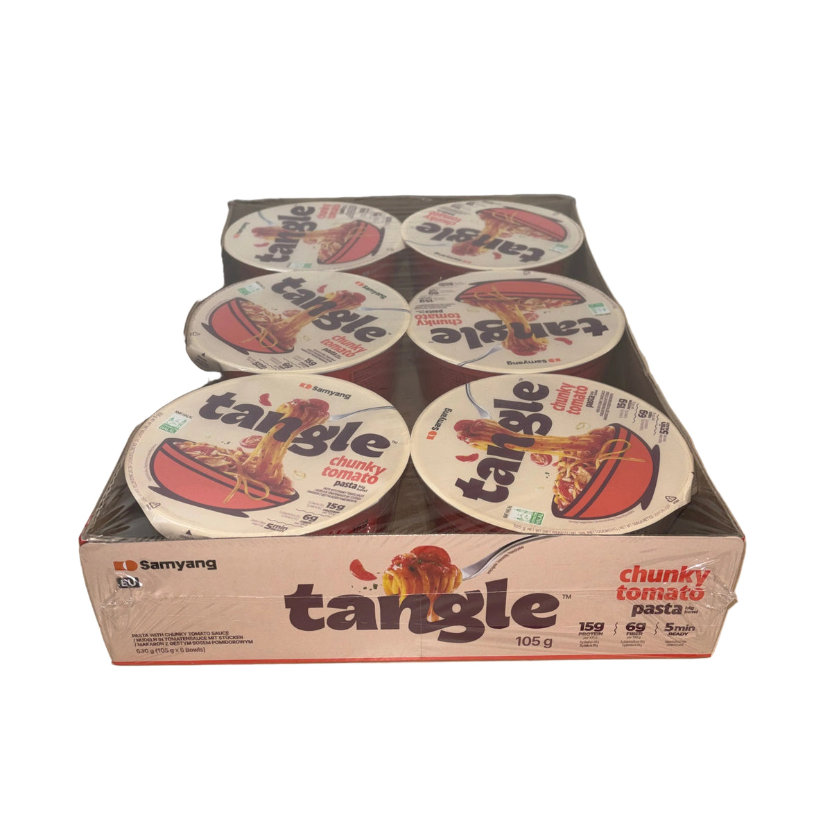 6x Samyang Tangle Cups Instant Pasta Chunky Tomato Bundle 6x105g