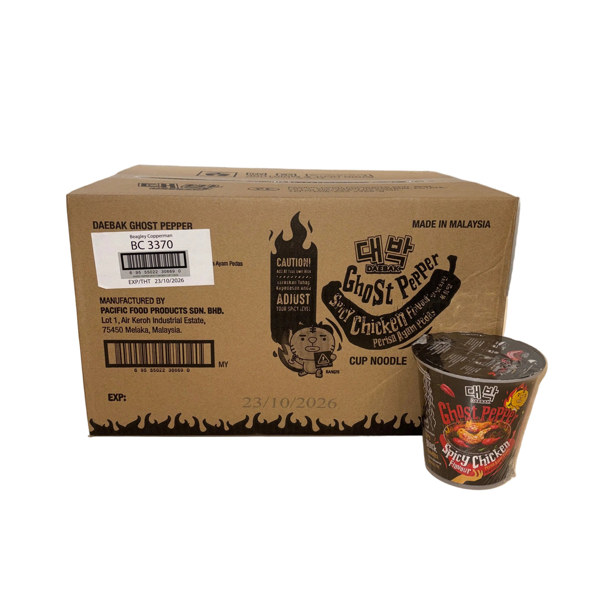 24x Daebak Noodles Cups Ghost Pepper Bundle 24x85g / MHD 23.10.2026