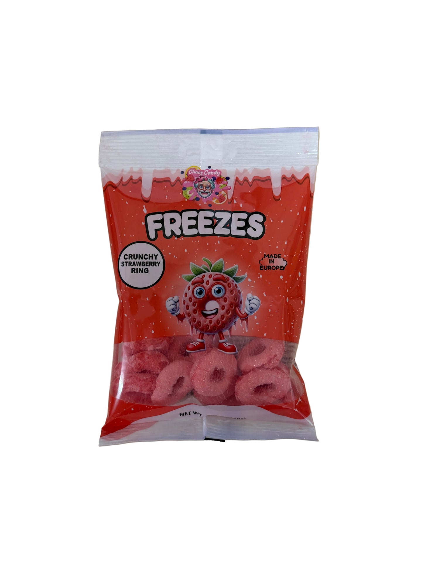 Chaos Candy Freeze Dried Crunchy Strawberry Ring 40g
