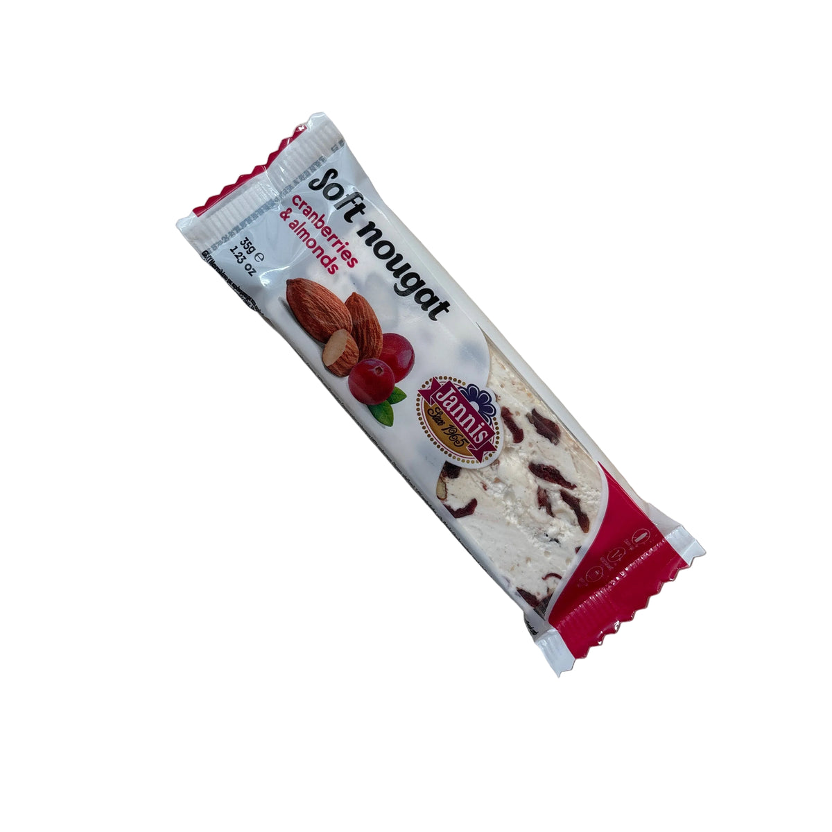 Jannis Soft Nougat Bar Cranberries & Almonds 35g / MHD 22.10.2026