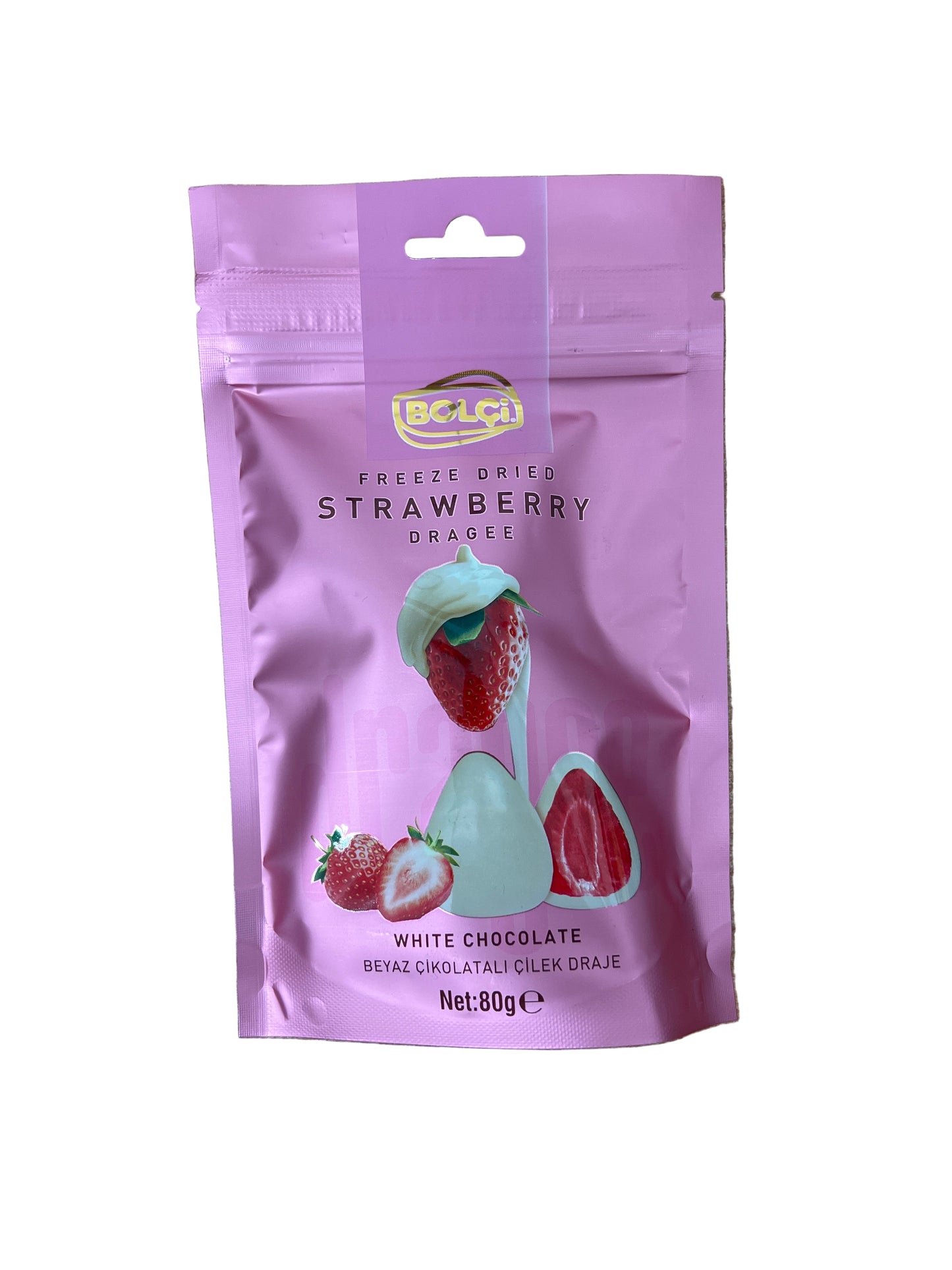 Bolci Freeze Dried Strawberry White Chocolate 80g