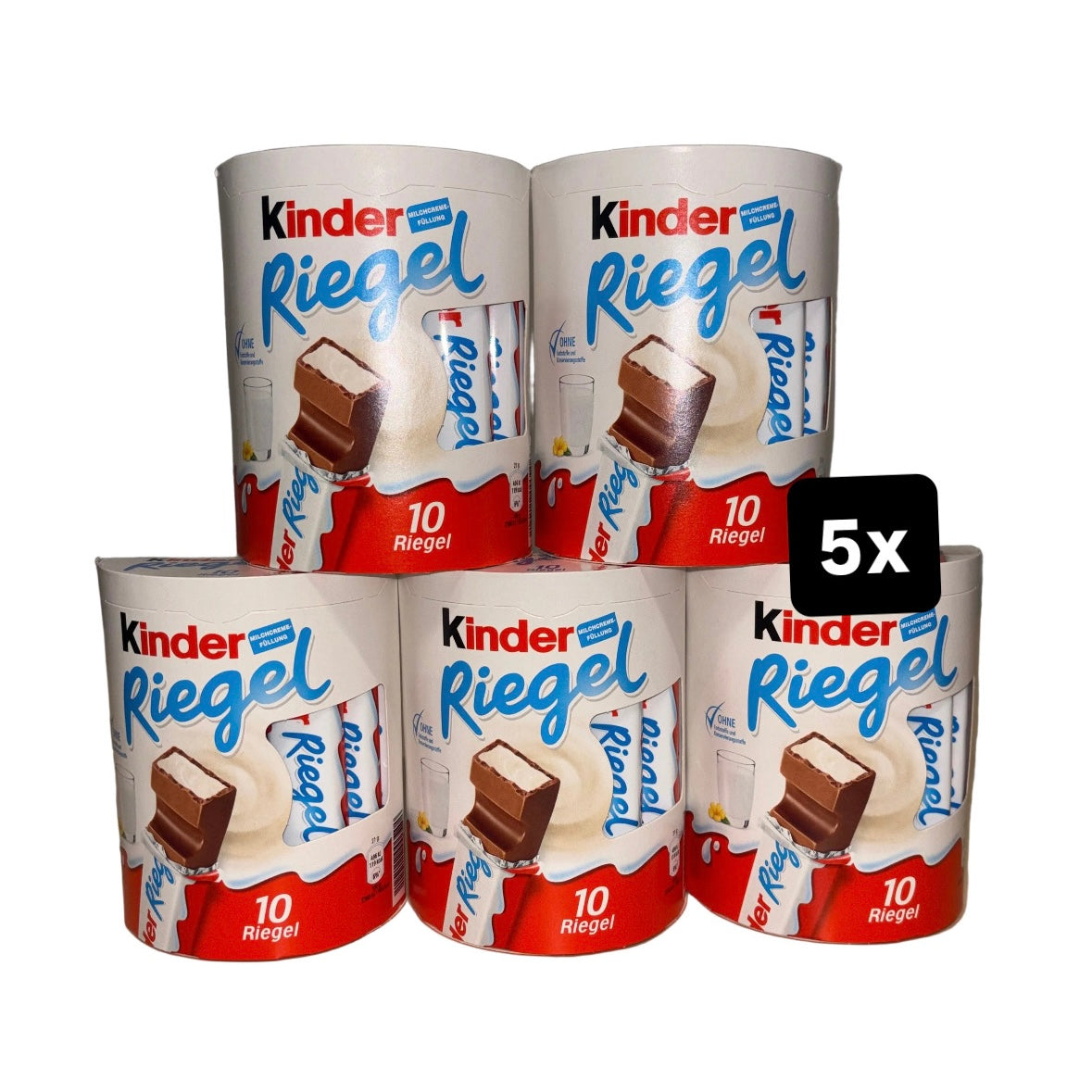 5x10er Kinder Riegel Einzelriegel Karton 210g