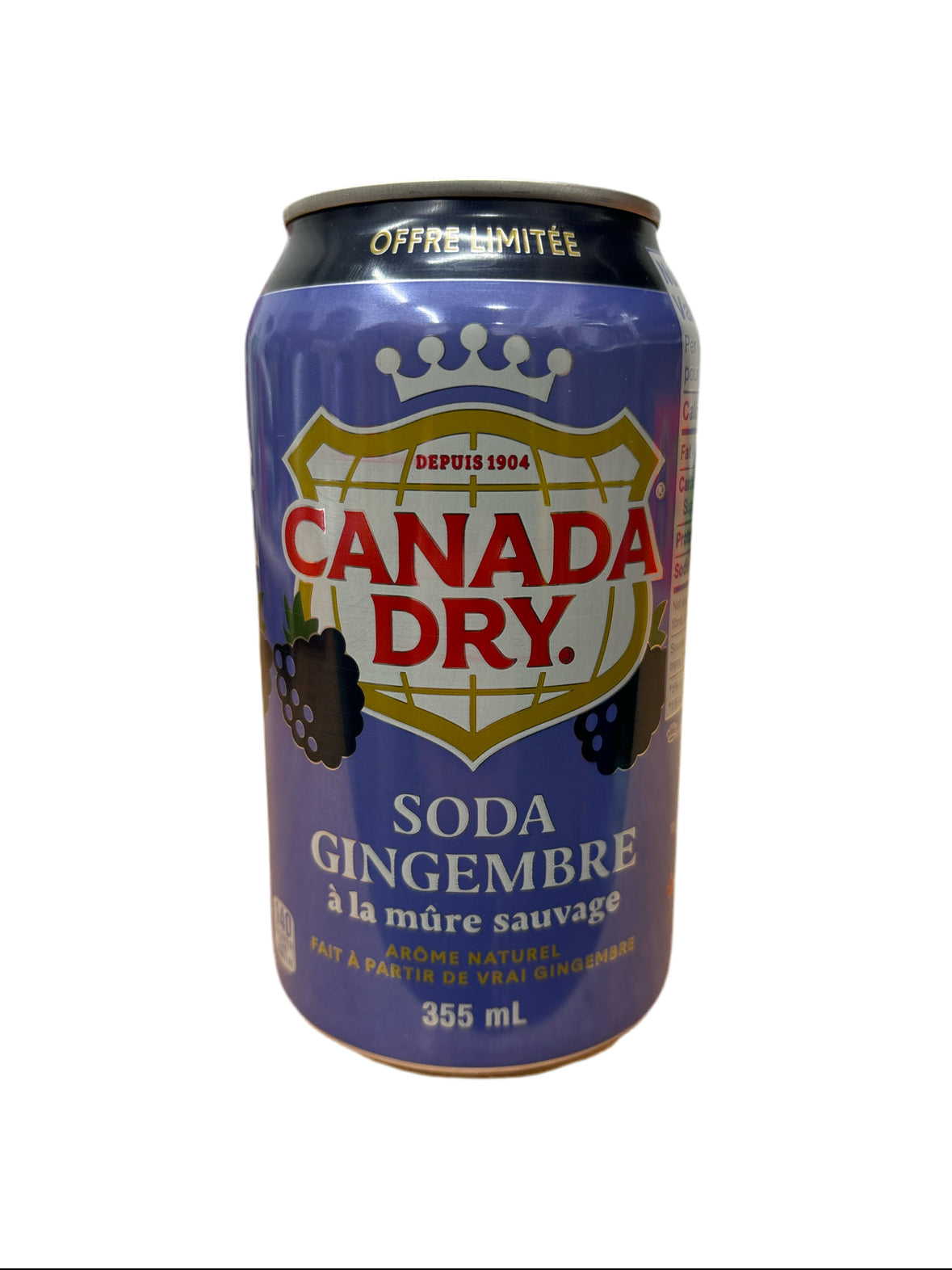 Canada Dry Blackberry Ginger Ale 355ml MHD 01.09.2025