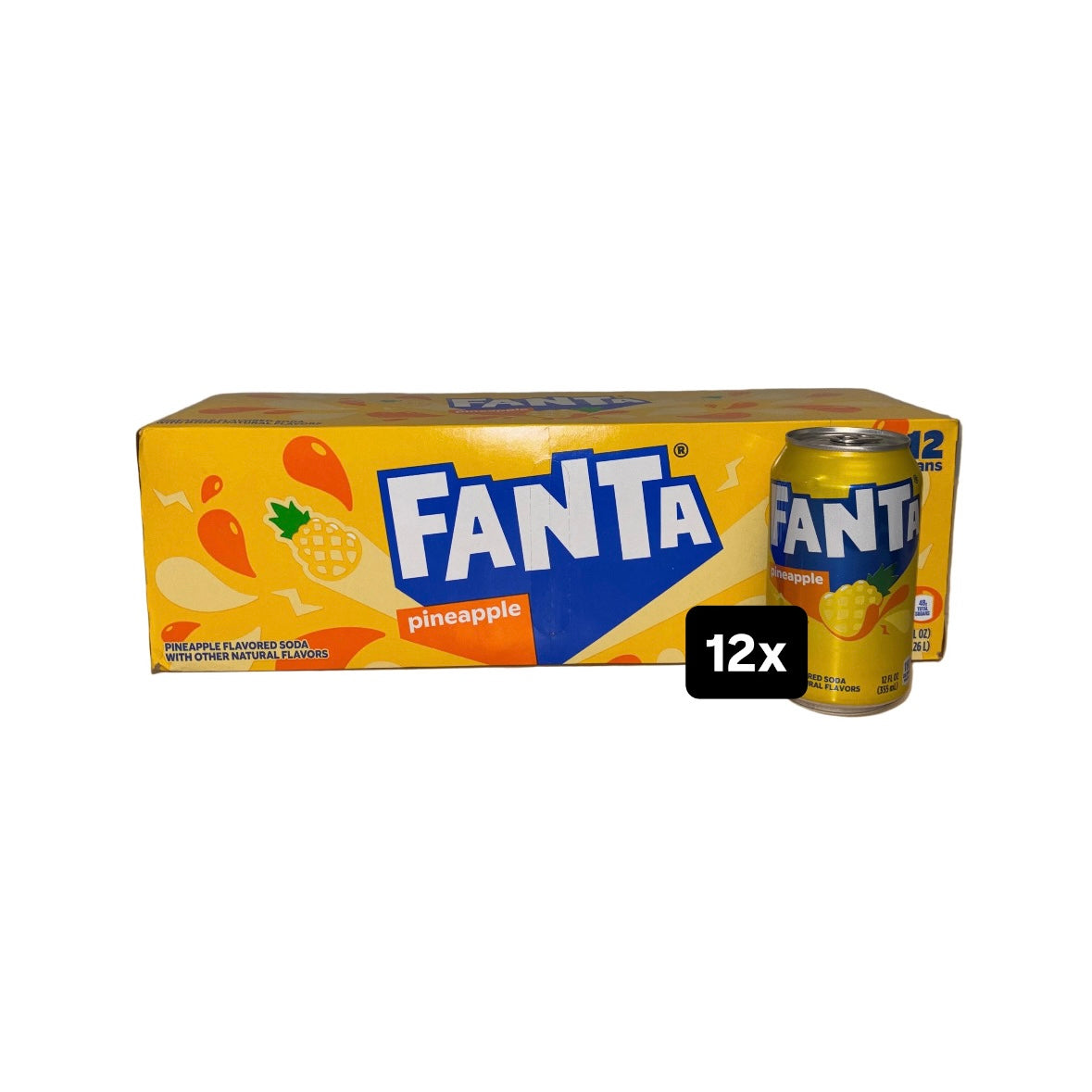 12x Fanta Pineapple USA Bundle 12x355ml MHD 20.04.2026