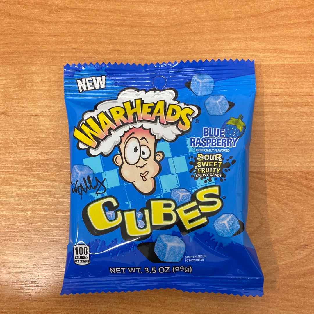 Warheads Blue Raspberry Cubes 99g