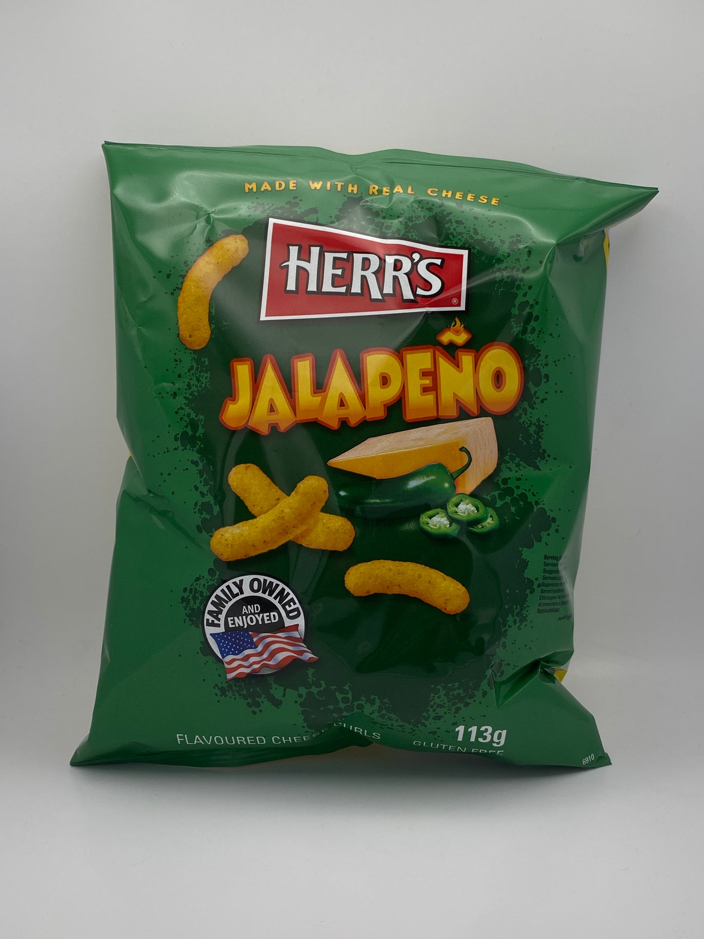 Herr‘s Jalapeno Flavored Baked Cheese Curls 113g