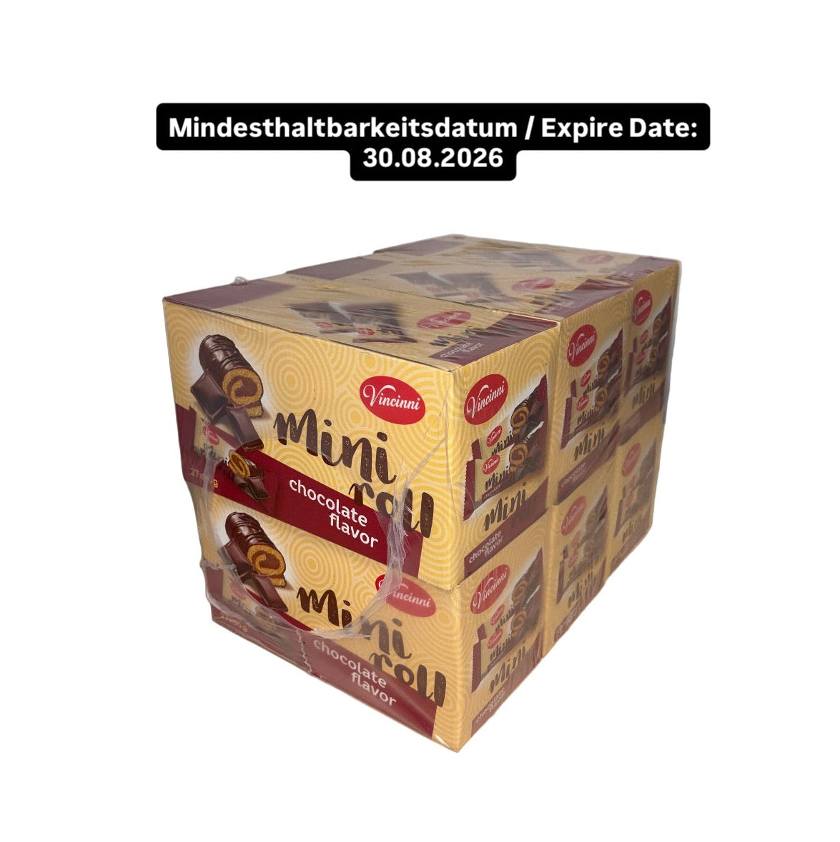 6x Vincinni Mini Kuchenrolle Schokolade Bundle 6x810g (162 Stück)