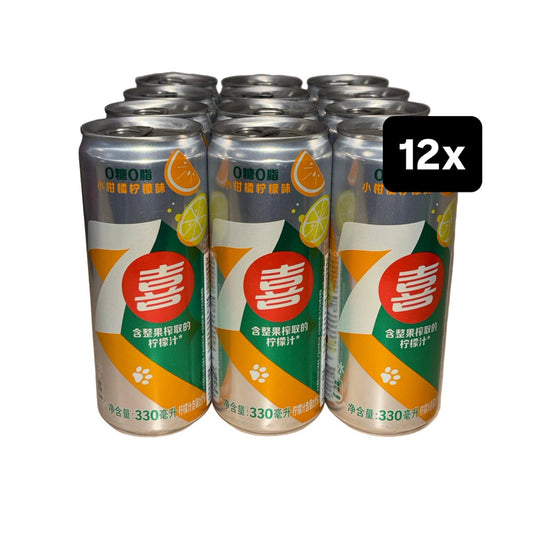 12x 7Up Limette & Zitrone Zuckerfrei China Bundle 12x330ml
