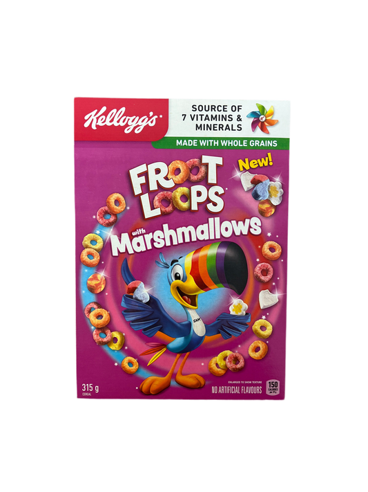 Kellogs Froot Loops Marshmallow Cereal Canada 315g