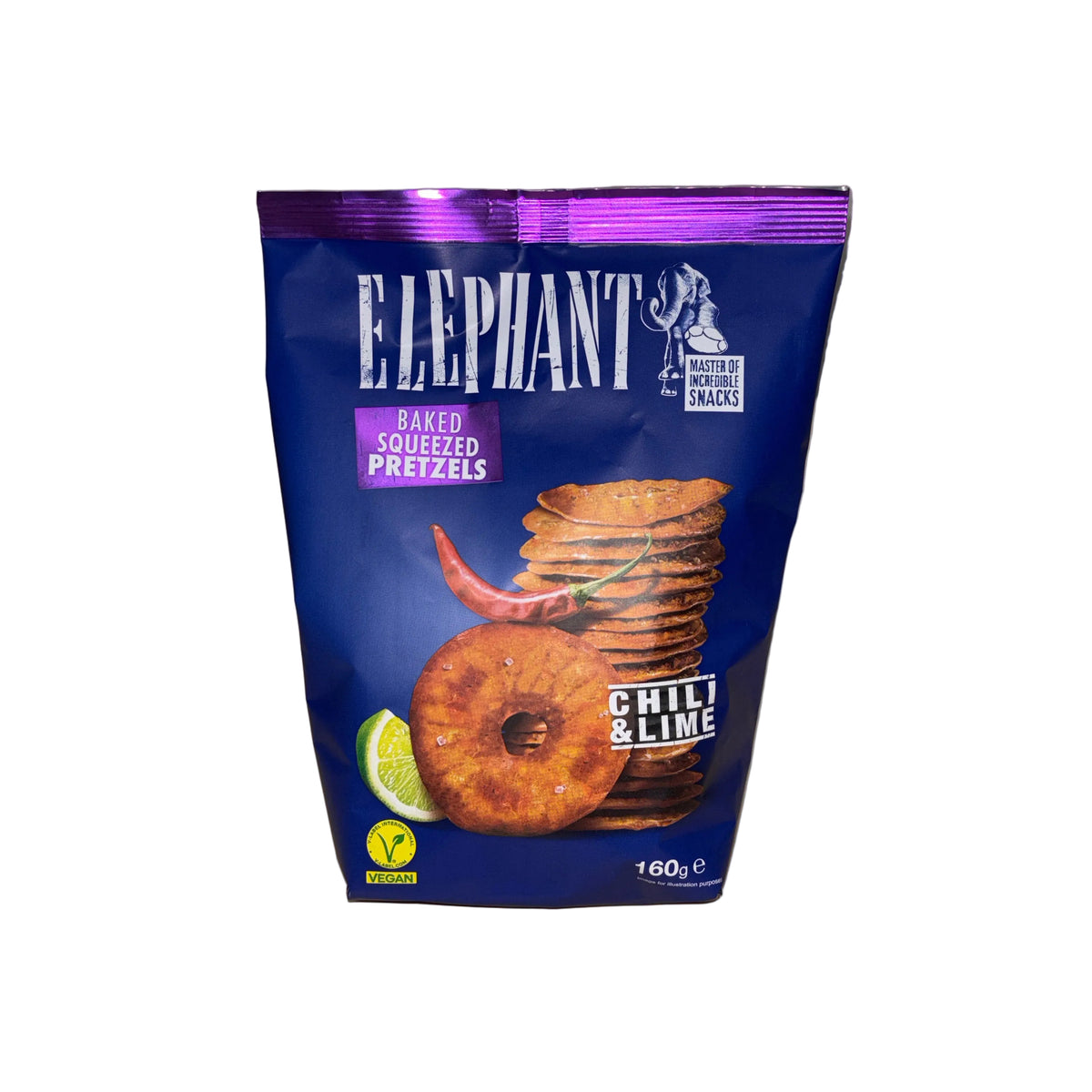 Elephant Pretzels Chilli & Lime 160g / MHD 22.10.2026