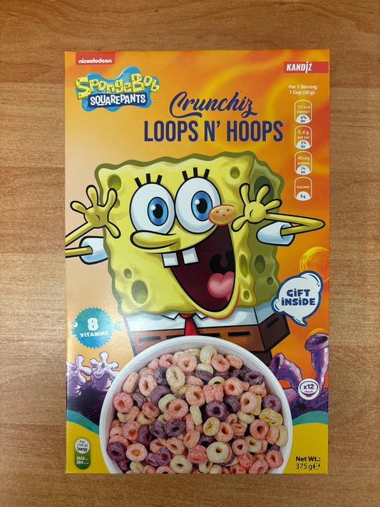 SpongeBob Crunchiz Loops N‘ Hoops 375g