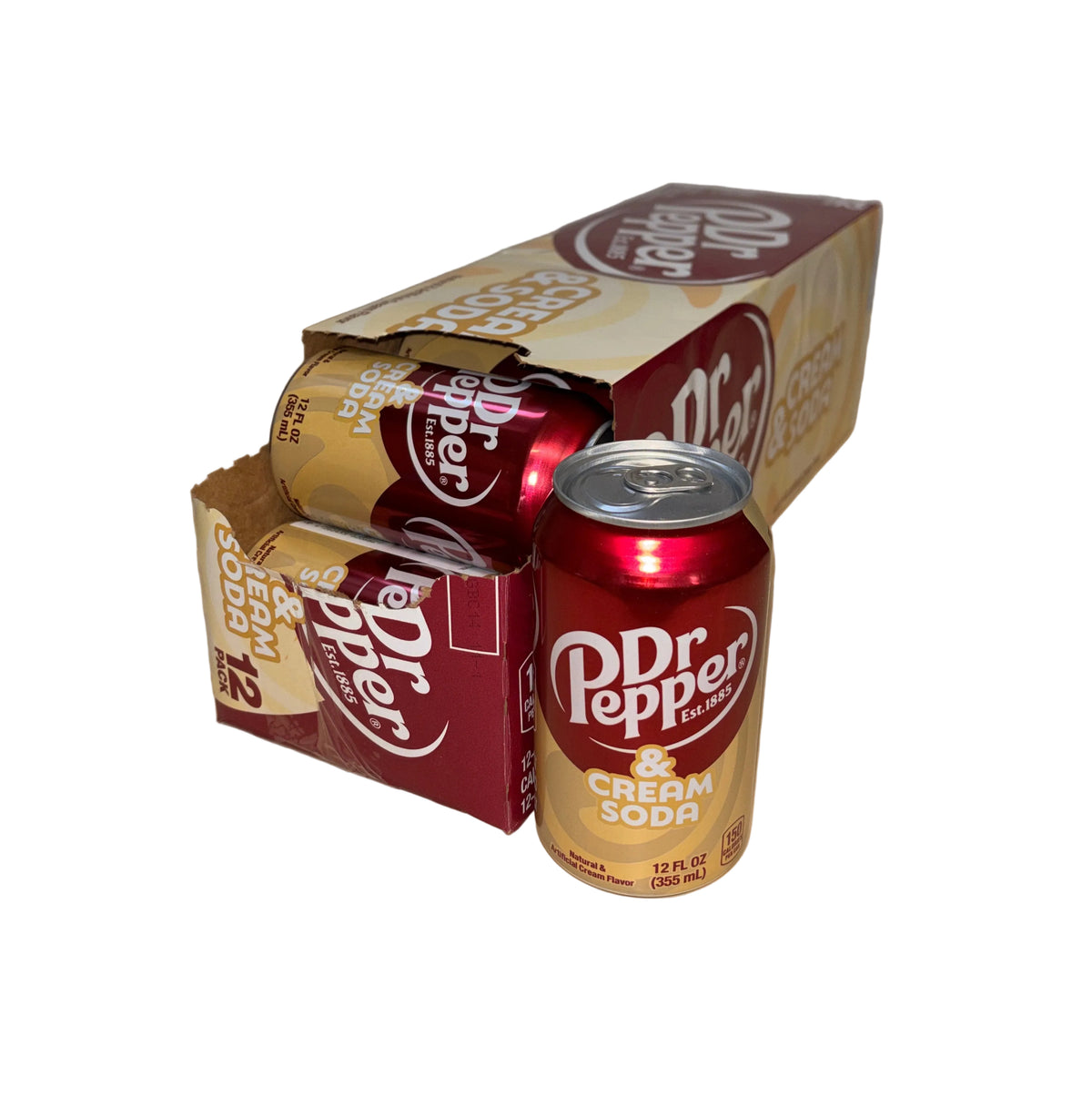 12x Dr. Pepper Cream & Soda Bundle Je 355ml MHD 05.10.2026