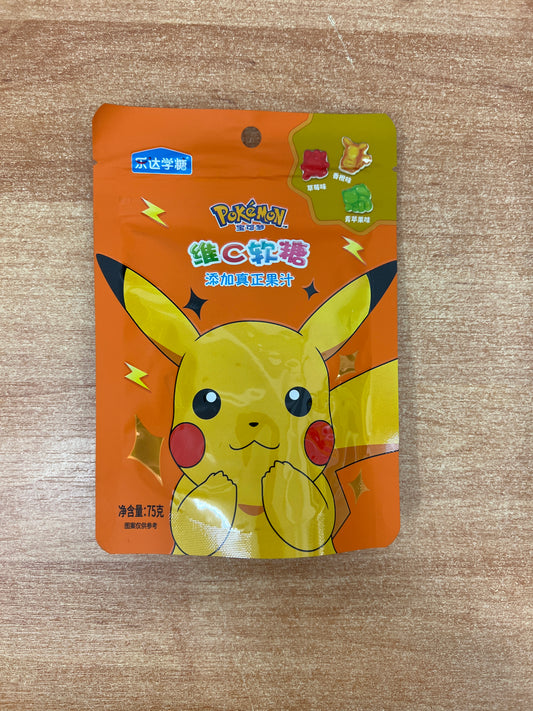 Pokemon Soft Sweets Orange, Strawberry & Green Apple 75g