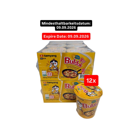 12x Samyang Buldak Hot Chicken Cheese Cups TikTok Viral Bundle 12x70g