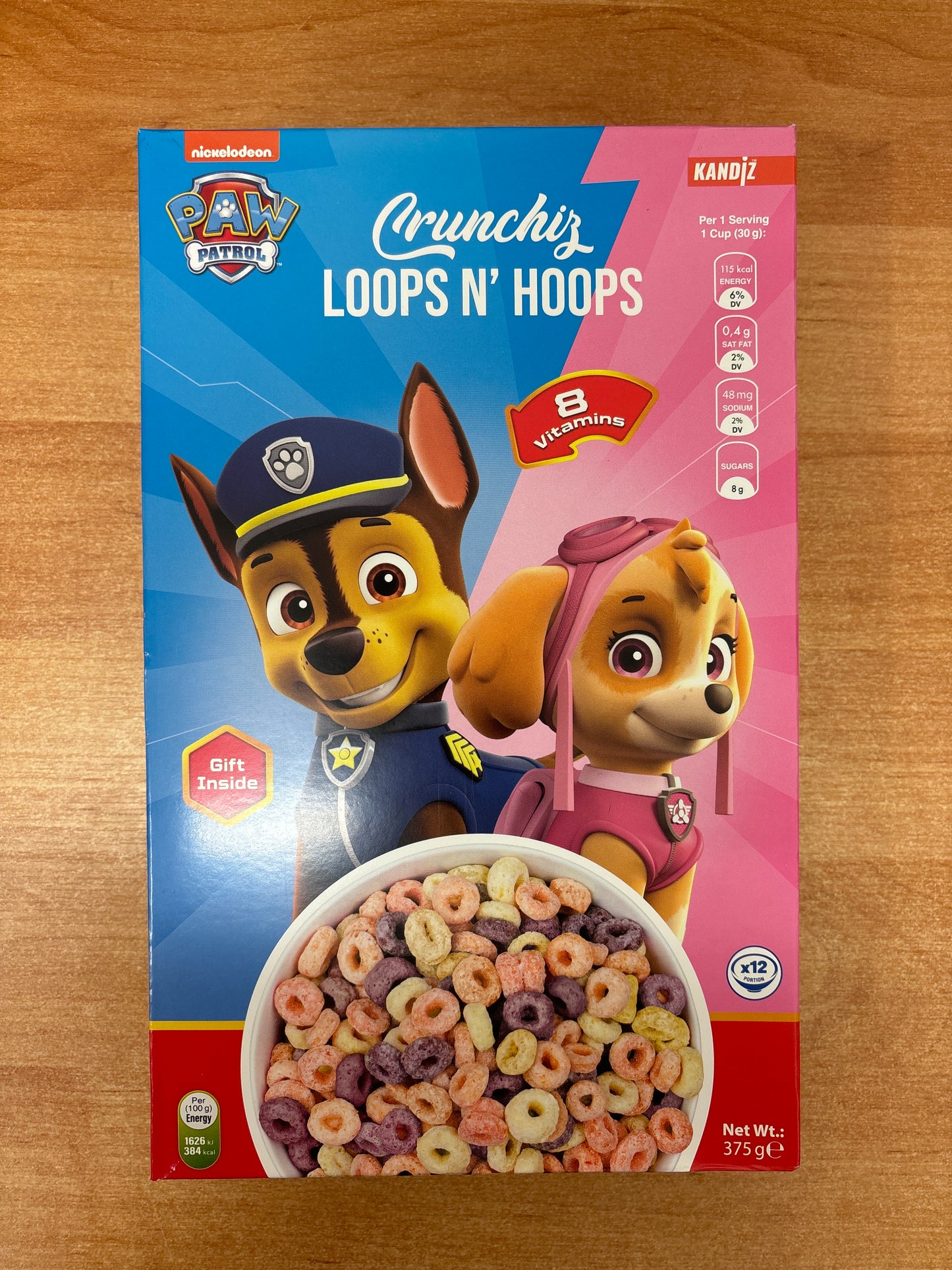 Paw Patrol Crunchiz Loops N‘ Hoops 375g