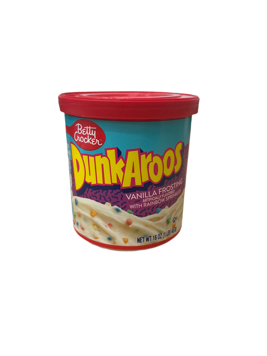 Betty Crocker DunkAroos Vanilla Frosting Rainbow Sprinkles USA 453g