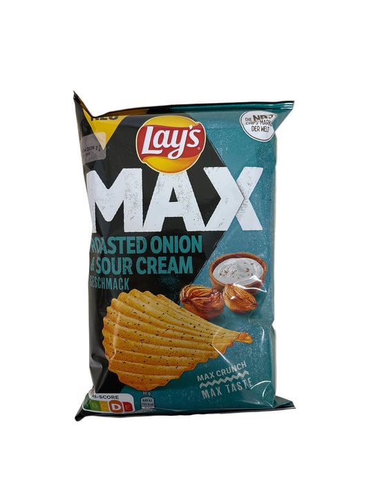 Lays Max Roasted Onion + Sour Cream 110g MHD 05.04.2026