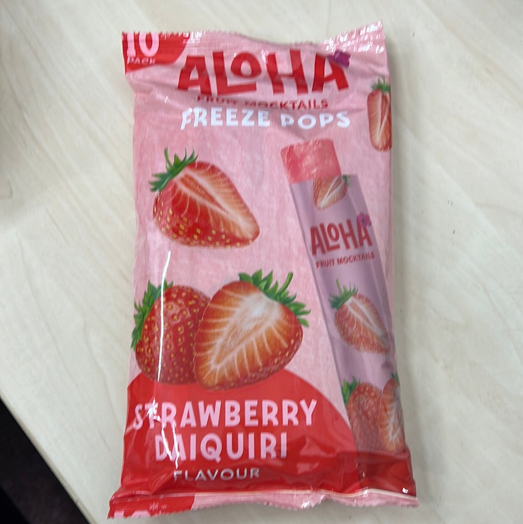 Aloha Freeze Pops Strawberry Daiquiri 10x50ml