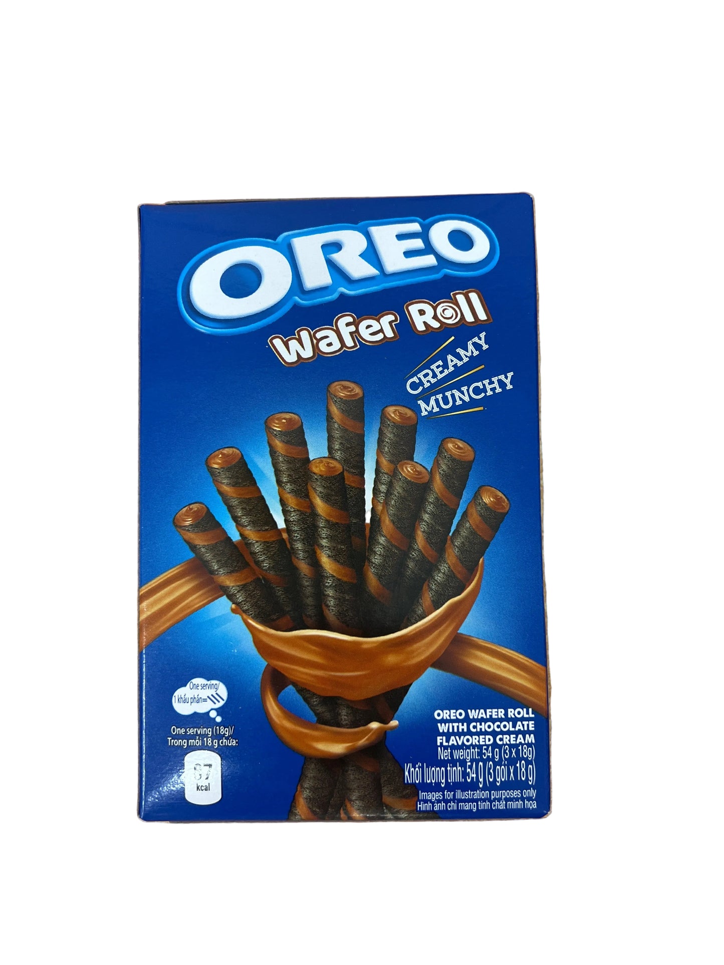 Oreo Wafer Rolls Schokolade 54g MHD 24.01.2026 - 15.03.2026