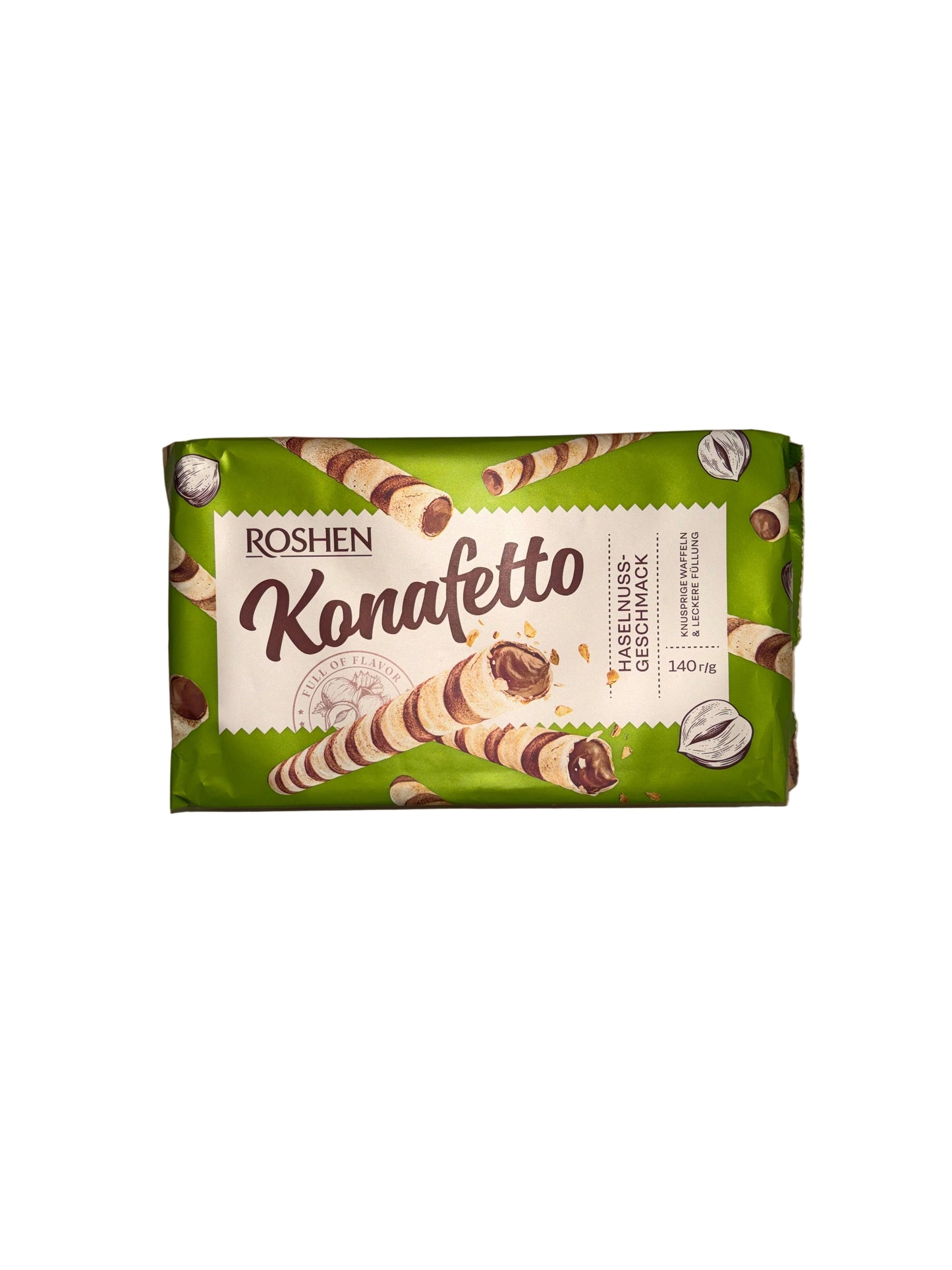 Roshen Wafer Rolls Hazelnut Ukraine 140g