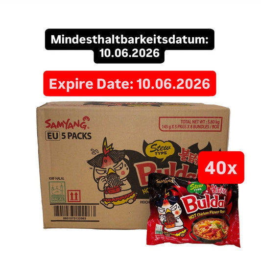 40x Samyang Buldak Hot Chicken Stew Type TikTok Viral Bundle 40x145g MHD WARE