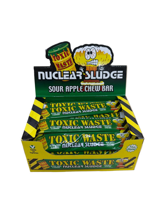 Toxic Waste Sour Apple Chew Bar 50x20g MHD 31.05.2026