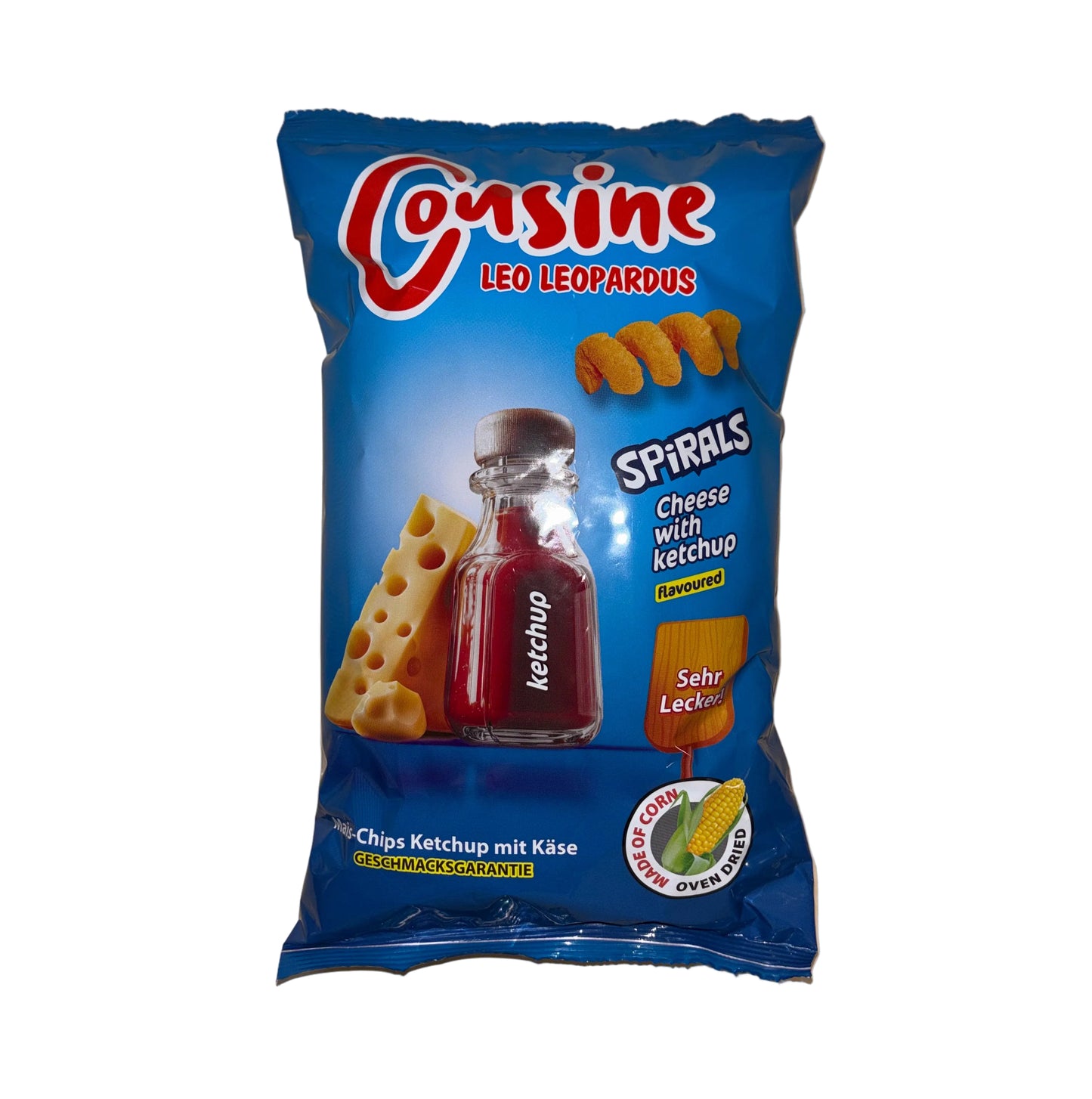 Cousine Leo Mais Chips Cheese With Ketchup Spirals 80g