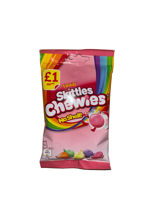 12x Skittles Chewies No Shell Fruits Pink England KARTON Je 125g