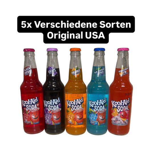 Kool-Aid Glas 5er Bundle Verschiedene Sorten Import USA 5x355ml