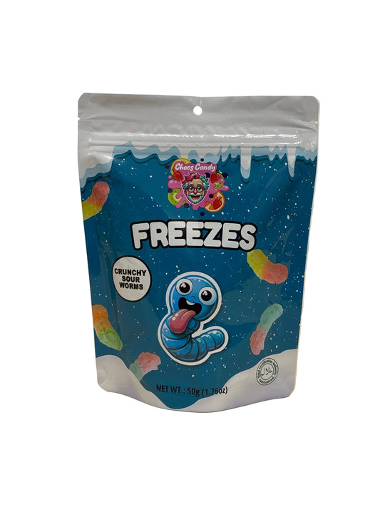 Chaos Candy Freezes Crunchy Sour Worms 50g