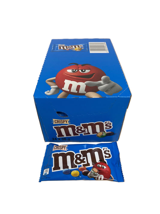 M&M‘s Crispy Einzelbeutel 24er Karton 24x36g
