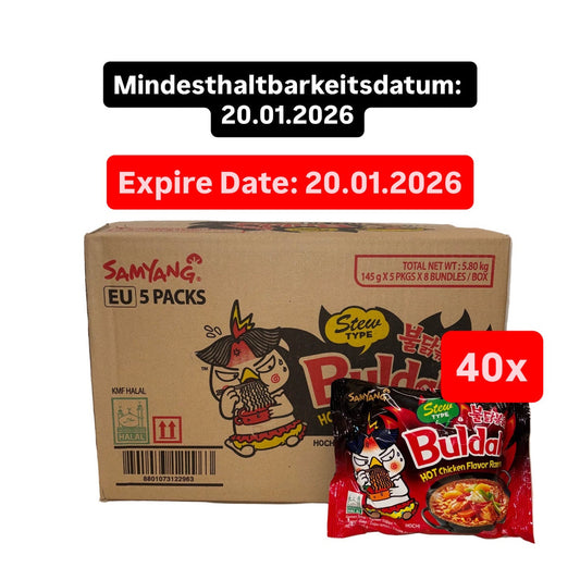 40x Samyang Buldak Hot Chicken Stew Type TikTok Viral Bundle 40x145g MHD WARE