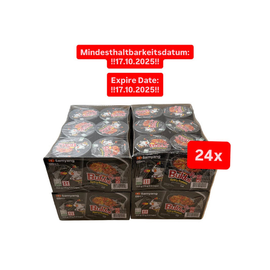 24x Samyang Buldak Hot Chicken Cups Bundle 24x70g MHD WARE BITTE BEACHTEN!!!
