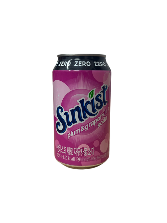 Sunkist Zero Plum & Grapefruit Soda Korea 355ml