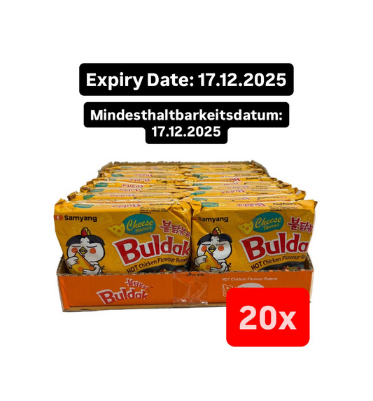 20x Samyang Buldak Hot Chicken Cheese Karton TikTok Viral Bundle 140g MHD: 17.12.2025