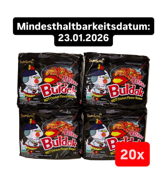 20x Samyang Buldak Hot Chicken TikTok Viral Bundle 20x140g | MHD: 23.01.2026