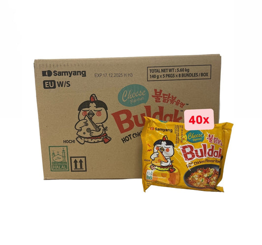 40x Samyang Buldak Hot Chicken Cheese Karton TikTok Viral Bundle 140g | Mindeshaltbarkeitsdatum: 17.12.2025!!!