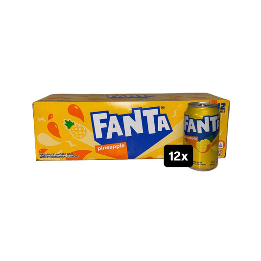 12x Fanta Pineapple USA Bundle 12x355ml MHD 23.03.2026-20.04.2026
